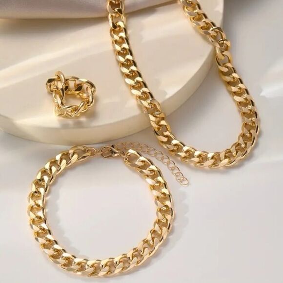 3-Piece Chunky Chain Jewelry Set - Picture 6 of 10